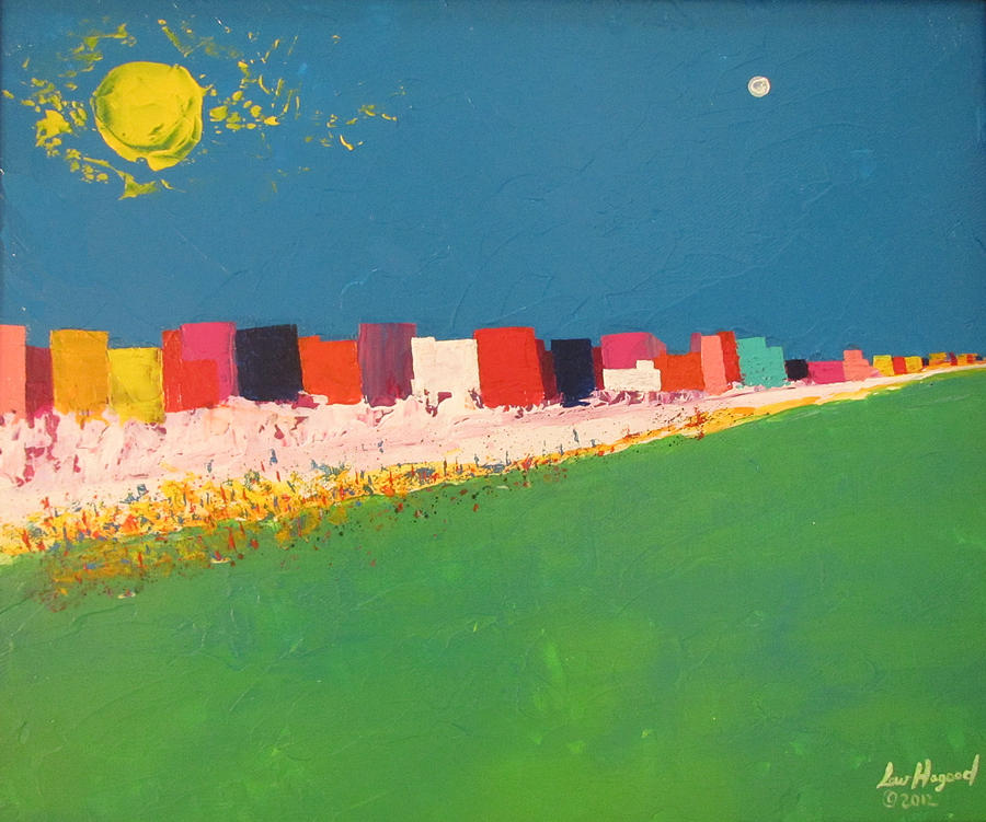 Beachscape 2012 Item 4173 Painting by Lew Hagood