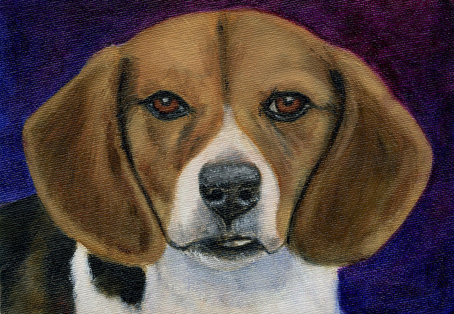 Beagle Puppy Painting by Michelle Wrighton