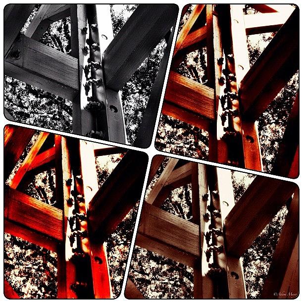 Typography Photograph - Beams & Bolts Four Ways - A Play On by Photography By Boopero