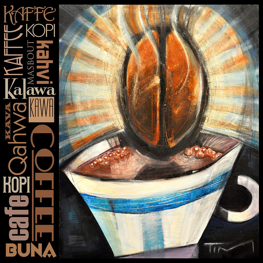 Bean Coffee Languages Poster Painting by Tim Nyberg Fine Art America