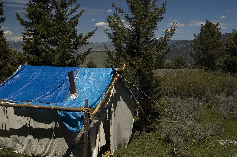 Tent Photograph - Bear Camp by Sara Stevenson