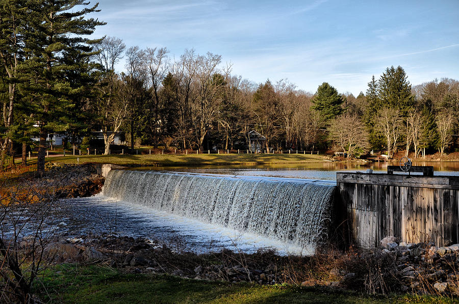 Bear Photograph - Bear Creek Lake Waterfall by Bill Cannon