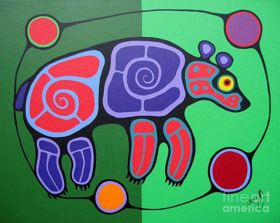 Born paint. Bear in Canadian Indigenous Art.