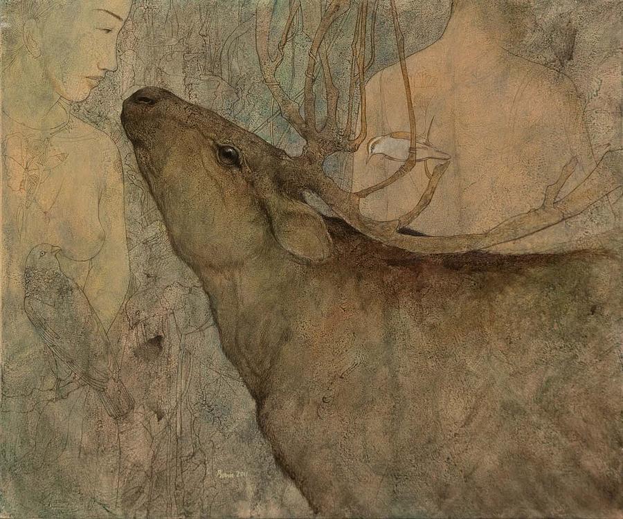 Beast-II Painting by Basudeb Pal Majumdar - Fine Art America