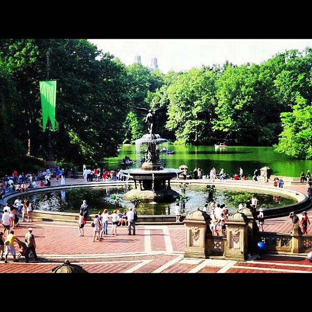 Nature Photograph - Beautiful Bethesda #fountain ⛲ At by Luis Alberto