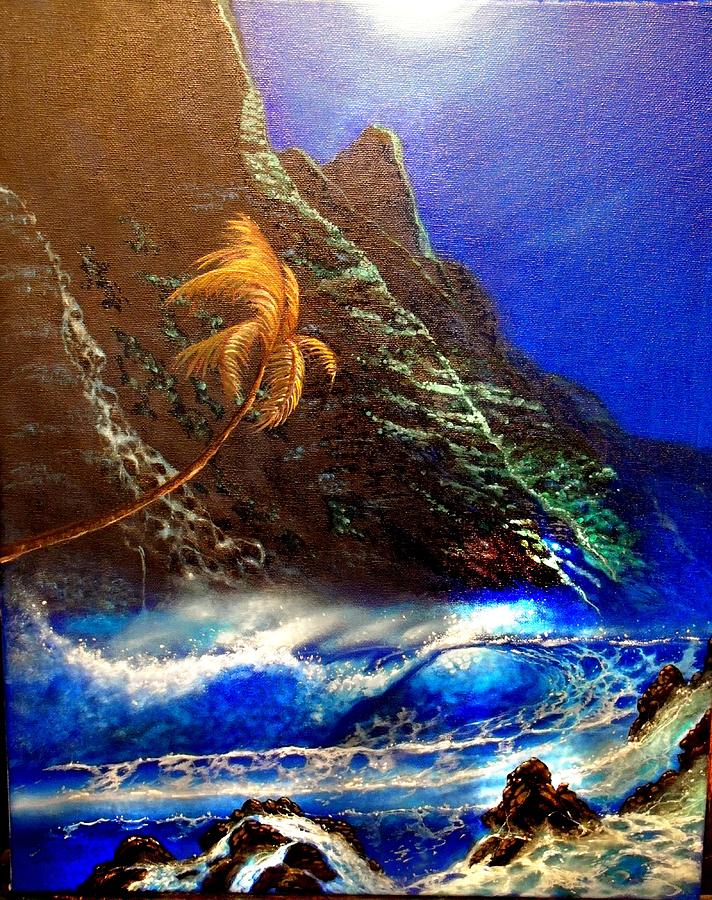 Beautiful Blue Hawaii Painting by Leland Castro