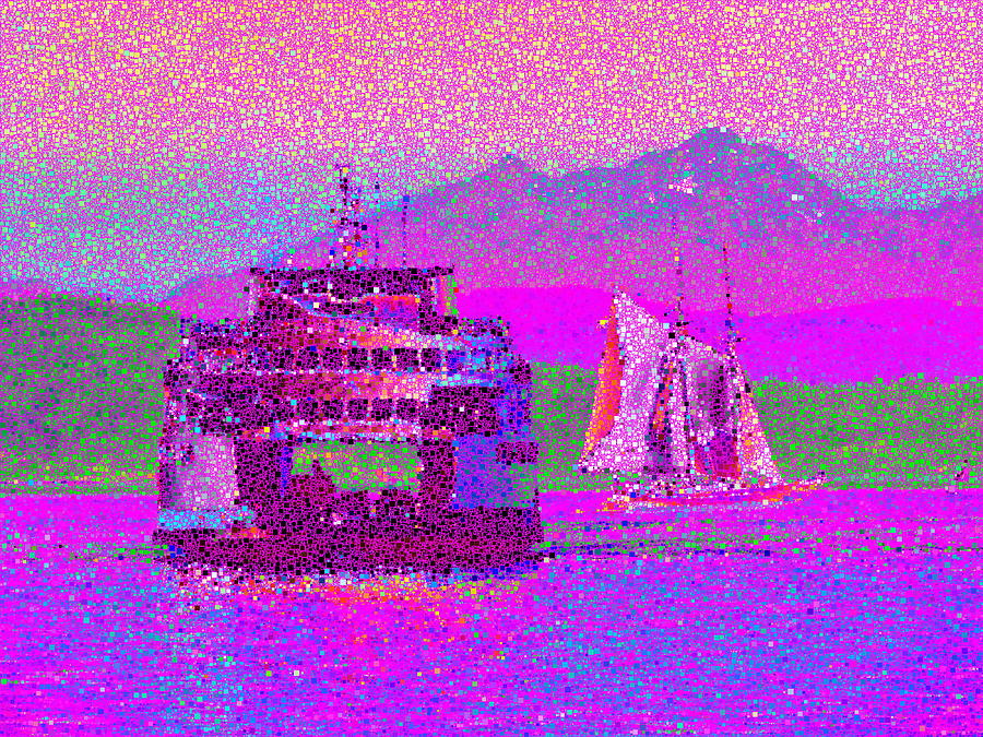 Mountain Digital Art - Beautiful Day For A Sail by Tim Allen