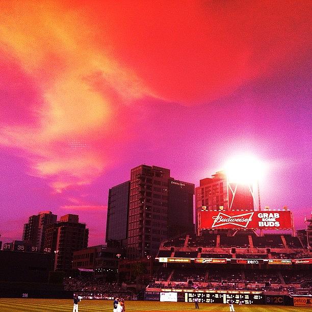Baseball Photograph - Beautiful Day In San Diego. #petcopark by Justin Wright