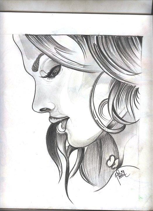 Beautiful Lady Drawing by Priyanka Patil