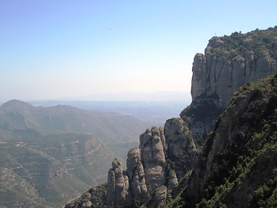 Beautiful Montserrat Monastery Mountain View High Above in Spain Near Barcelona Photograph by John Shiron