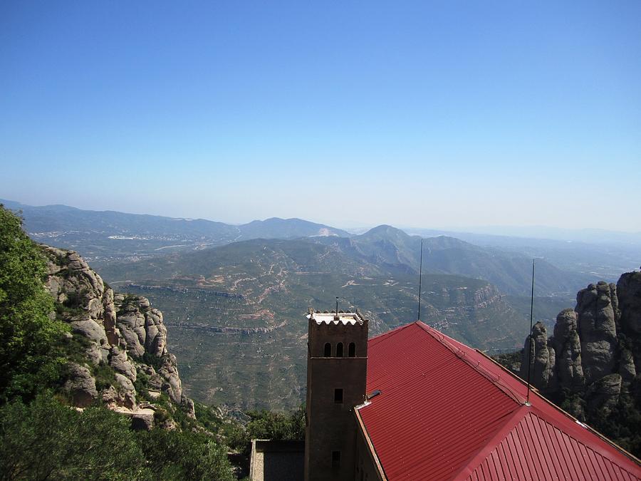 Beautiful Montserrat Monastery Mountain View III High Above in Spain Near Barcelona Photograph by John Shiron