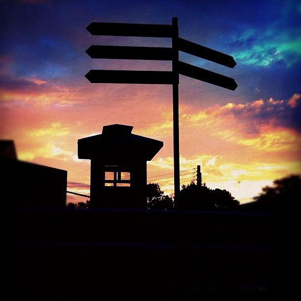 Sign Photograph - Beautiful Sunset Over Camden #camden by Luke Fuda