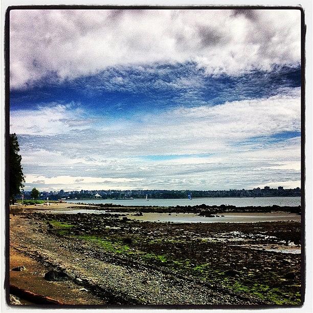 Beach Photograph - #beautifulday In #vancouver #bc #clouds by Eric Prudhomme