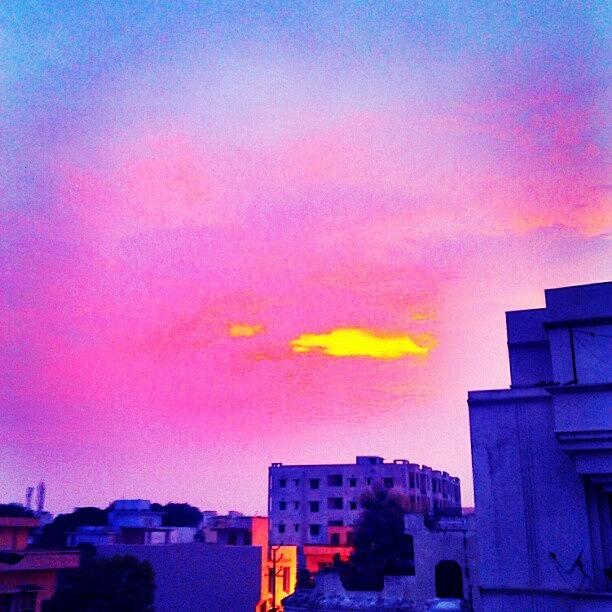 Nature Photograph - Beautifully Coloured Sky ! #sky #skies by Shivendra Singh