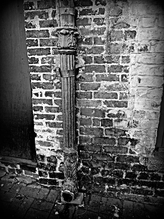 Beauty in Old Downspouts BW Photograph by Jo Sheehan