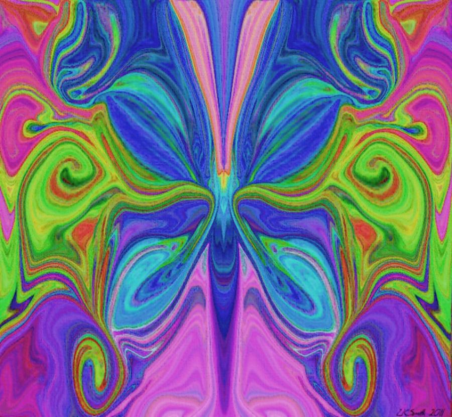 Beauty of the Butterfly 1 - Abstract 29 Painting by Lynda K Cole-Smith ...