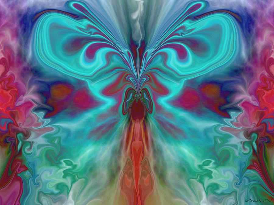 Butterfly Painting - Beauty of the Butterfly 2 - Abstract 37 by Lynda K Cole-Smith