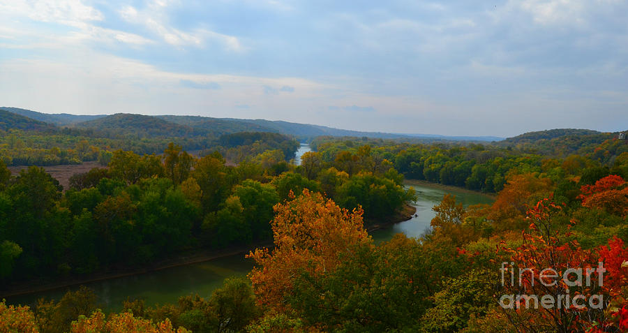 Beauty on The Bluffs Autumn Colors Photograph by Peggy Franz