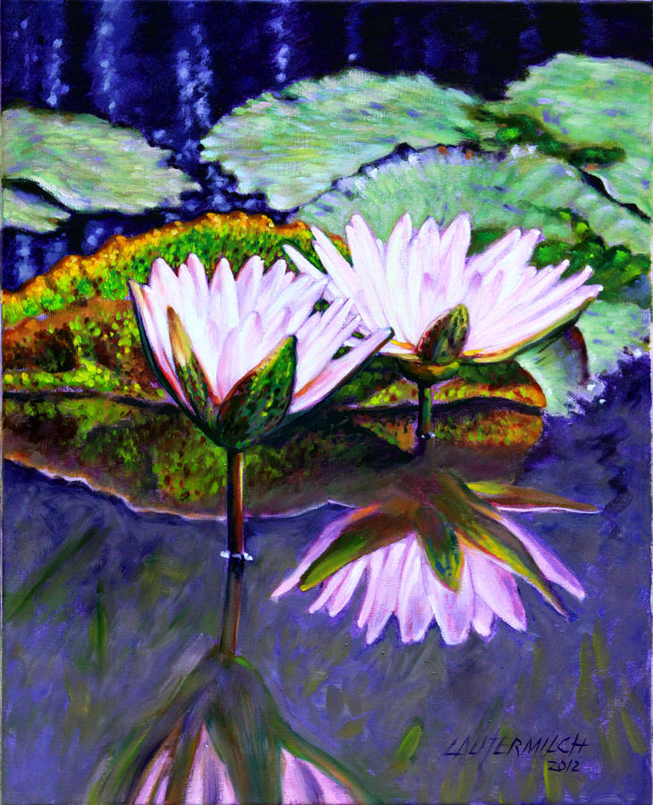 Beauty on the Pond Painting by John Lautermilch