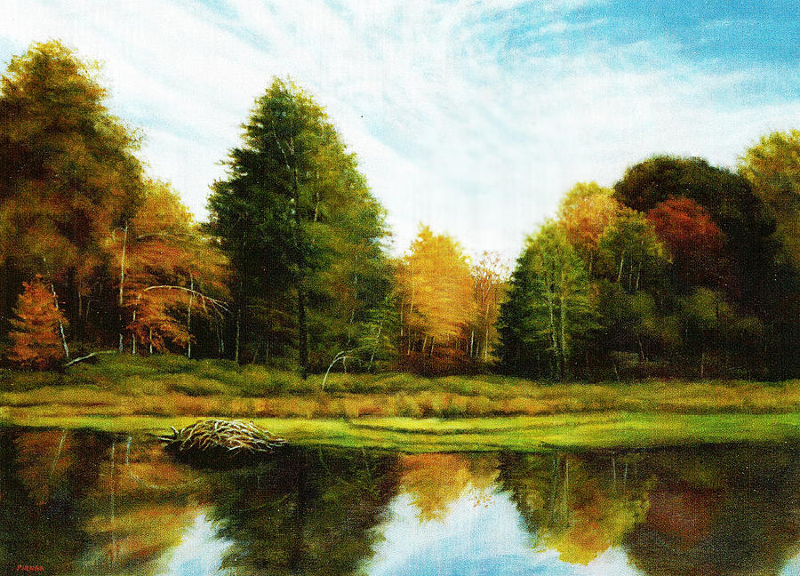 Beaver Pond Painting by John Pirnak