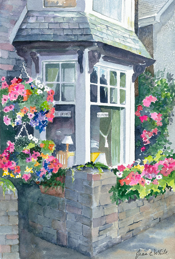 Flower Painting - Bed and Breakfast  by Jean Walker White