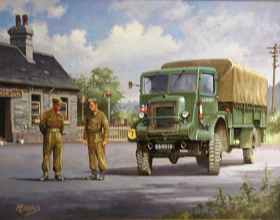 Bedford QL Painting by Mike Jeffries