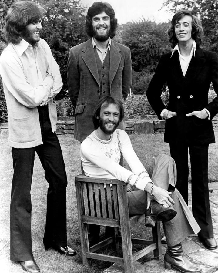 Bee Gees Photograph - Bee Gees, Standing, L To R Barry Gibb by Everett