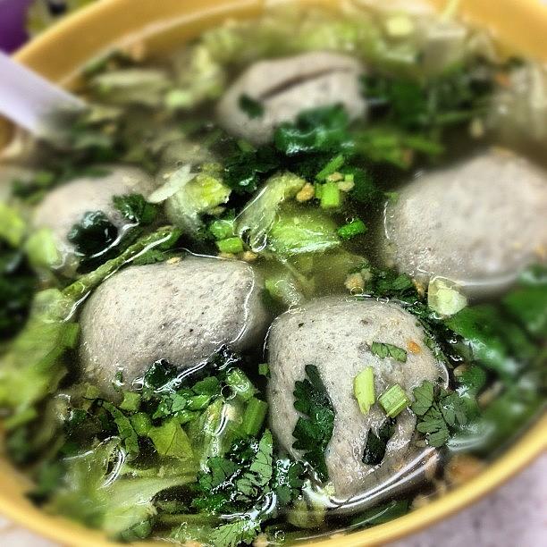 Lettuce Photograph - #beef #ball #soup #lettuce #hongkong by Jerry Tang