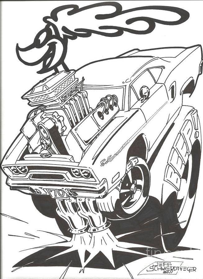 Beep Beep Drawing by Jeff Schwerdtfeger - Fine Art America