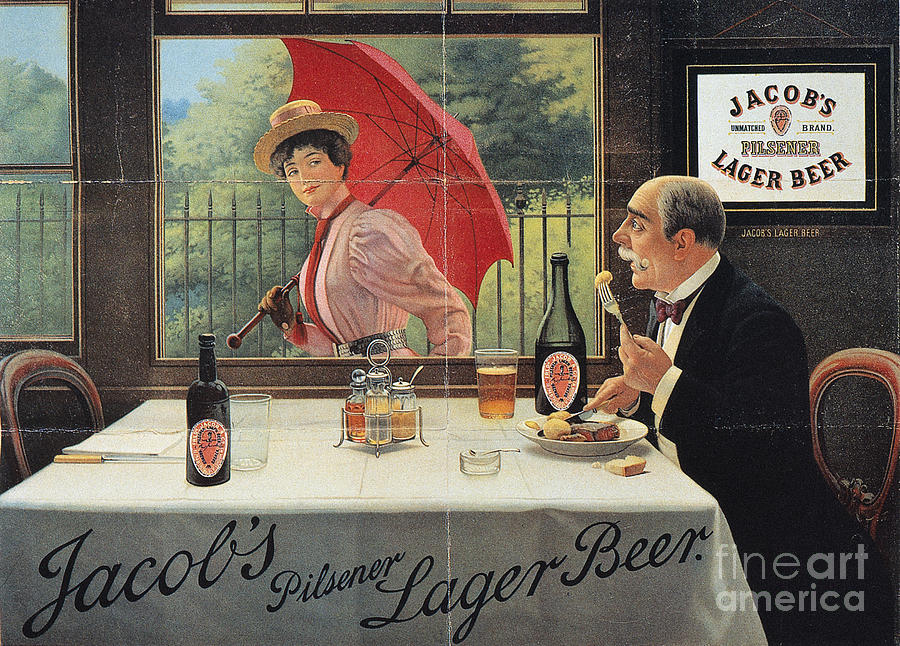 Beer Advertisement, 1898 Photograph by Granger