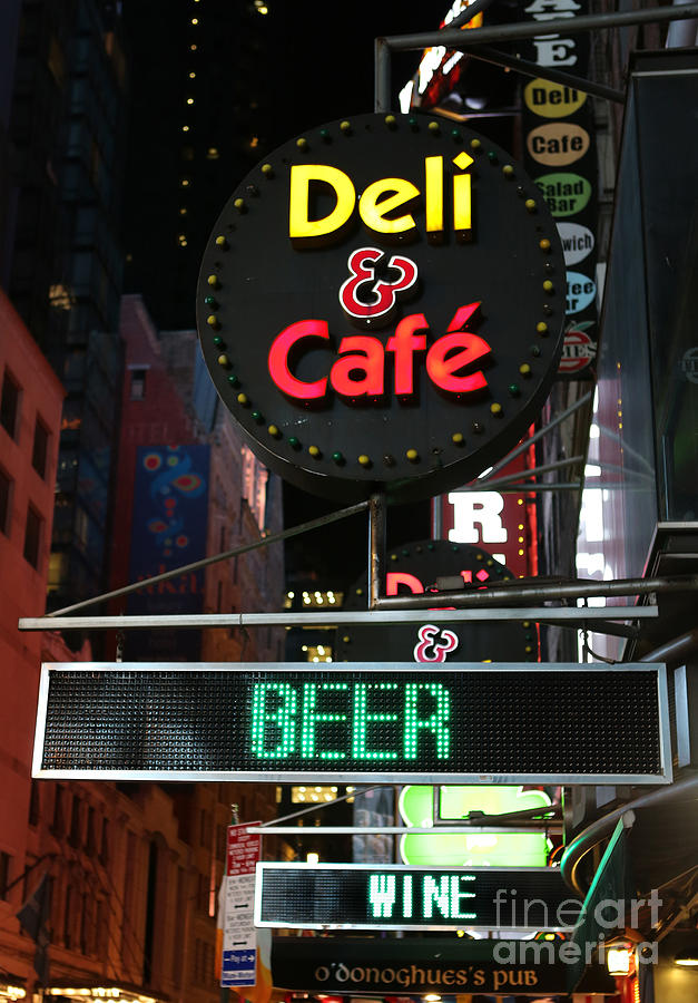 Beer and Wine at the New York Deli Photograph by Lee Dos Santos