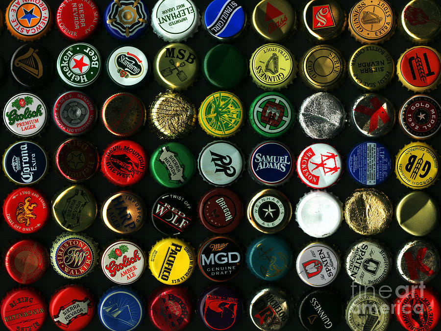 Beer Bottle Caps . 9 to 12 Proportion Photograph by Wingsdomain Art and Photography