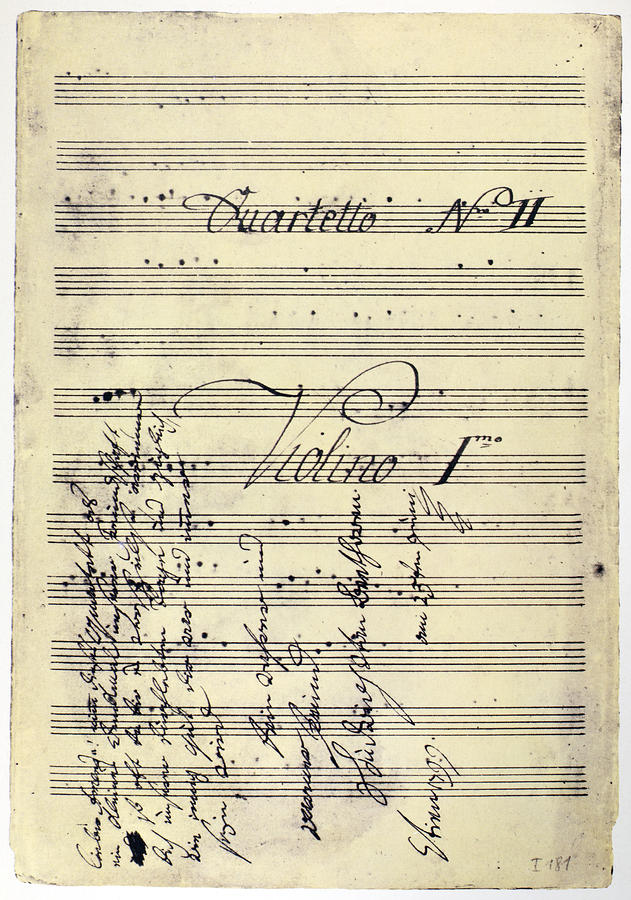 Beethoven Manuscript, 1799 Photograph by Granger