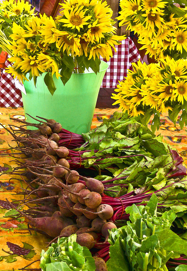 Beets and Sunflowers Photograph by Betty Eich