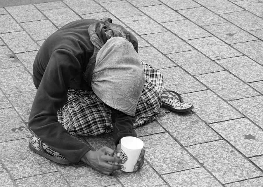 Paris Photograph - Beggar by Gareth M Thomas