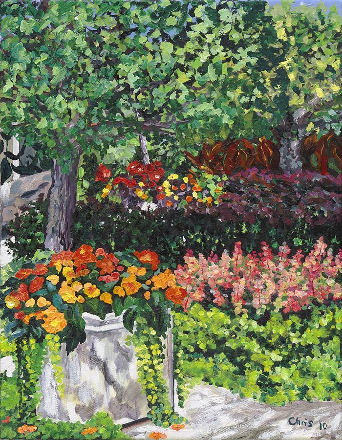 Garden Painting - Begonias by Christina Plichta