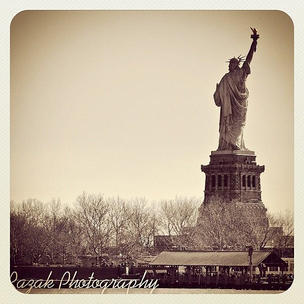 Tiger Photograph - Behind Lady Liberty by Alhaji Samura