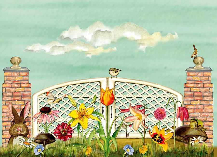 Behind the Garden Gate Painting by Anne Beverley-Stamps