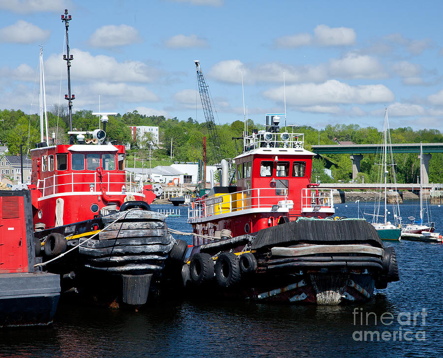 Belfast Tugboats Photograph by Susan Cole Kelly