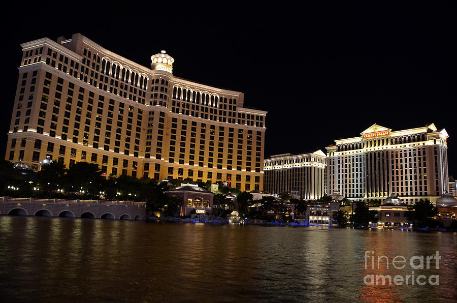 Bellagio and Ceasars Photograph by Cassie Marie Photography