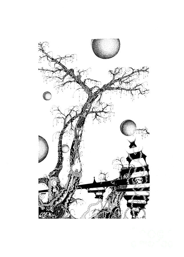 Abstract Drawing - Bellytree by Jan Adrian Klein Ovink