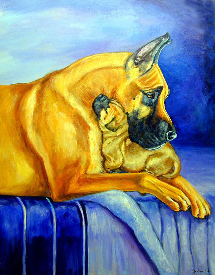 Dog Painting - Belonging by Lyn Cook