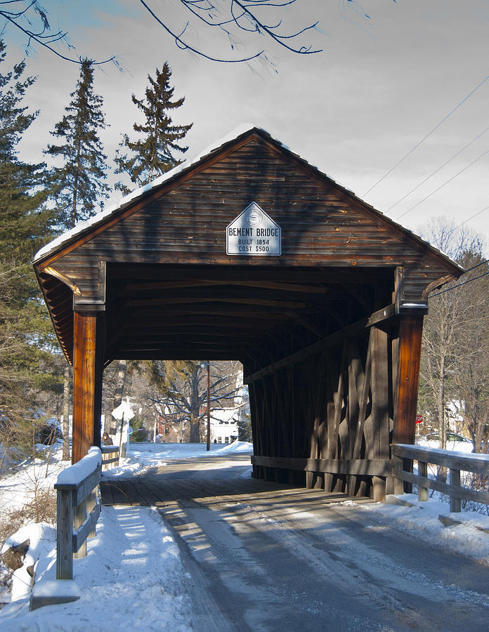 Bement Covered Bridge Photograph by Peggie Strachan