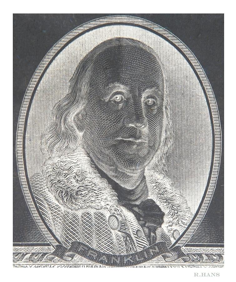 BEN FRANKLIN in NEGATIVE Photograph by Rob Hans