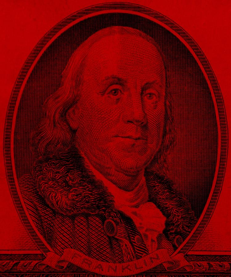 BEN FRANKLIN in RED Photograph by Rob Hans