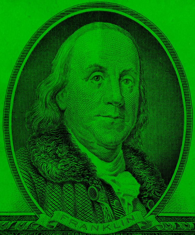 Benjamin Franklin Photograph - BEN FRANKLIN inGREEN by Rob Hans