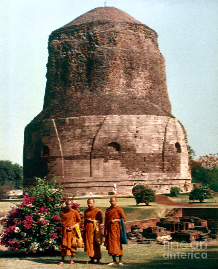 Benares, India: Stupa Photograph by Granger