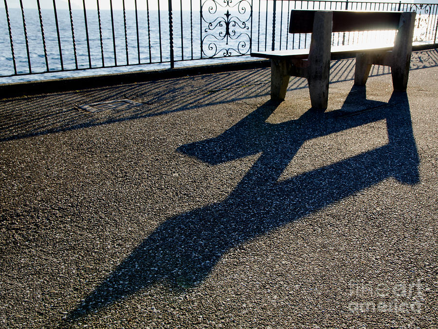 Bench and shadow Photograph by Mats Silvan