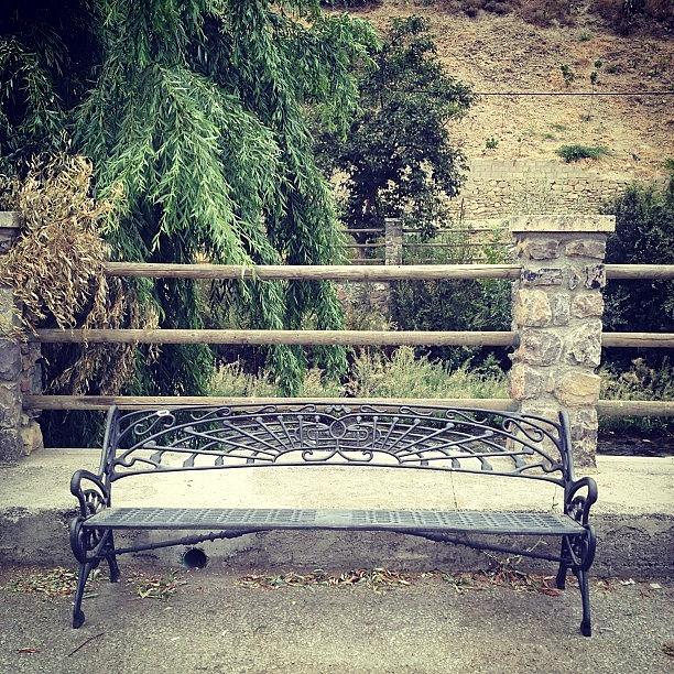 Bench Photograph - Bench in the riverside by Francisco J Exposito