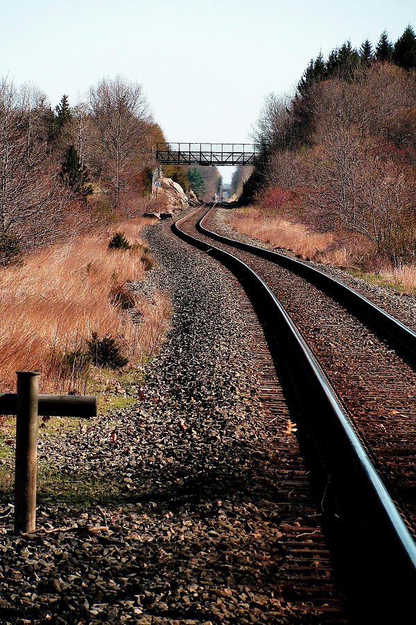 Bend in the Tracks Photograph by Jeff Heimlich